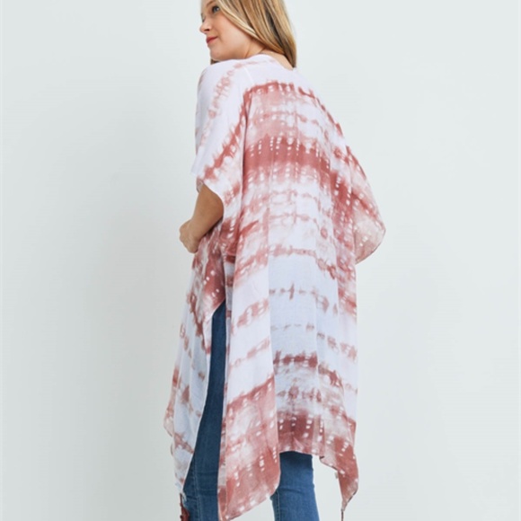 Tie Dye Earth Tone kimono - Picture 5 of 10